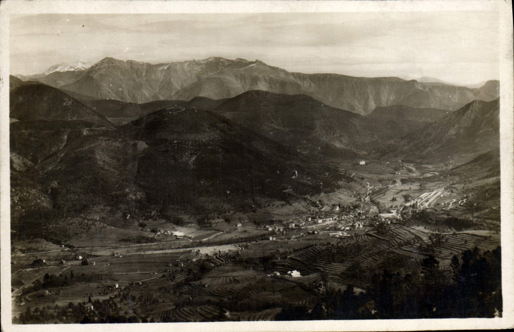 CPA Sospel Vue Generale et les Monts Italiens