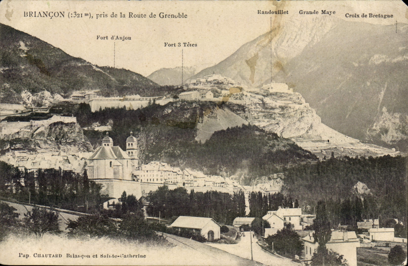 CPA Briancon pris de la route de Grenoble 