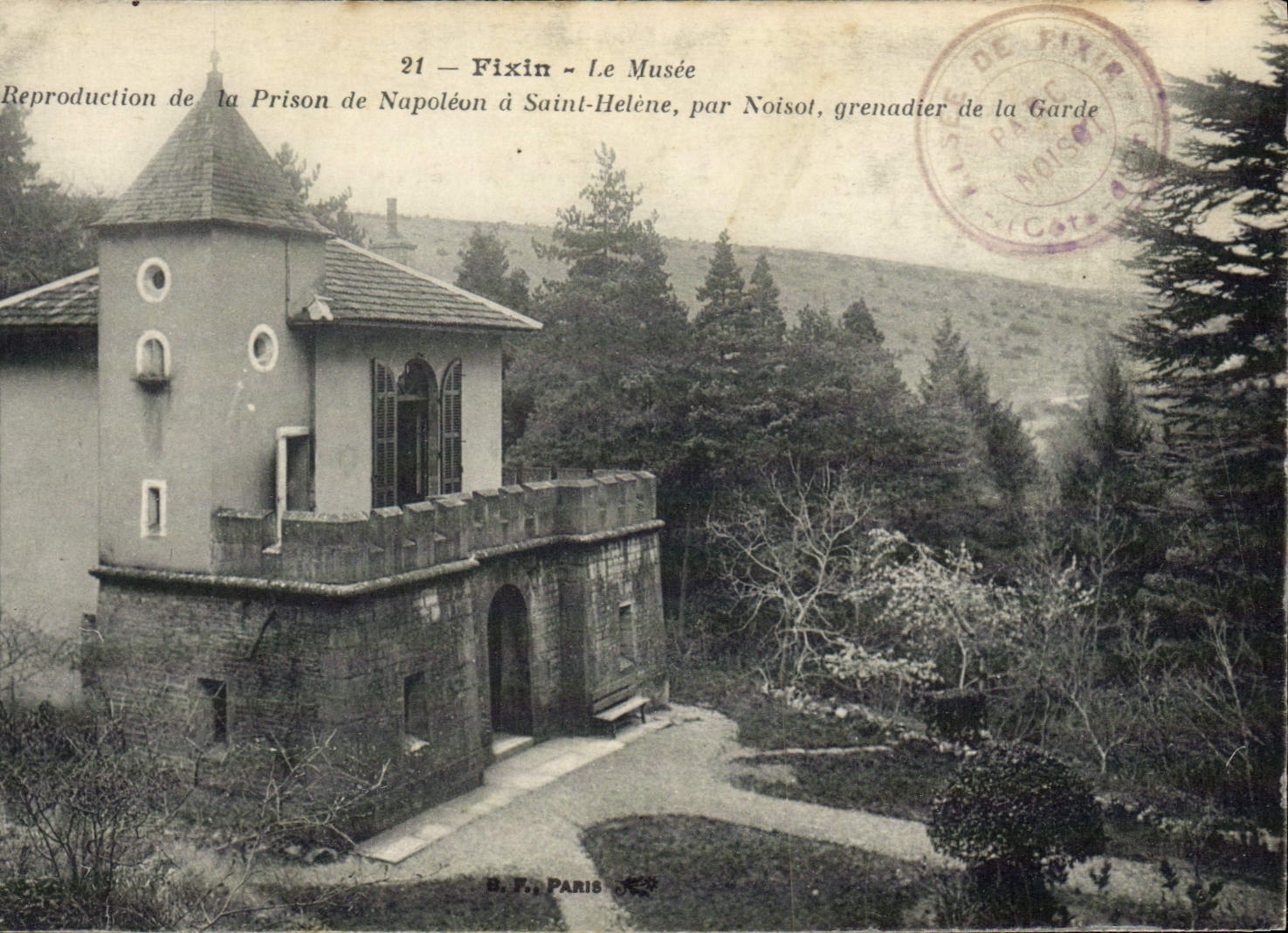 VINTAGE POSTCARD Prison Fixin the Reproduction museum of the prison of Napoleon 1st has Saint Helene Noisot pomegranate of the guard