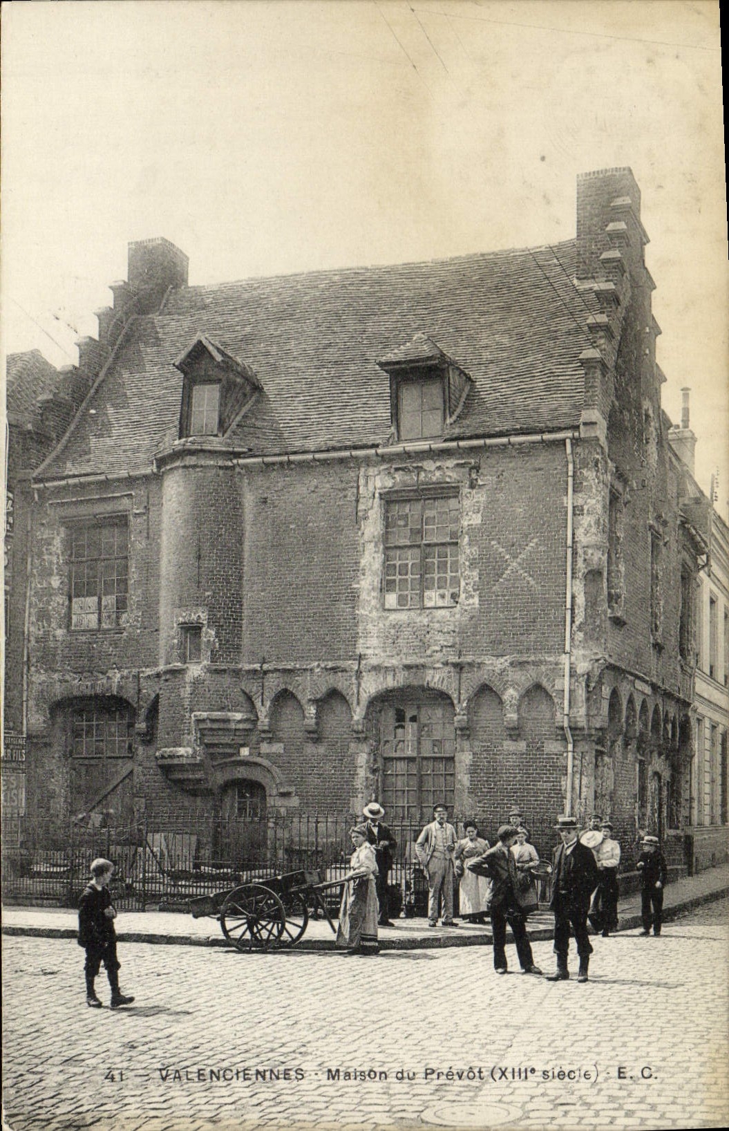 VINTAGE POSTCARD Prison Valanciennes House of the provost