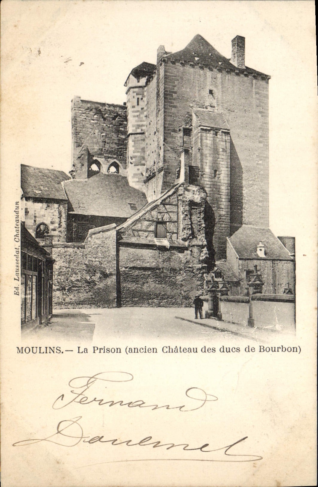 VINTAGE POSTCARD Prison Old castle of the Dukes of Bourbon Moulins