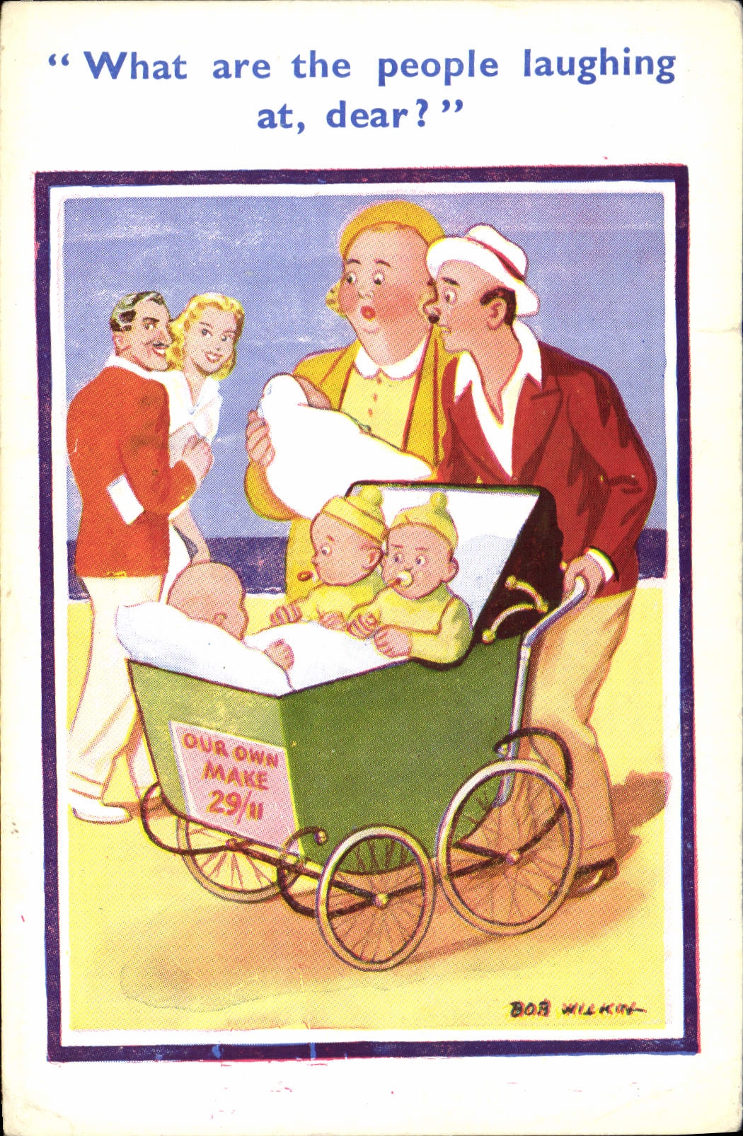 CPA Fantaisie Illustrateur Enfants Poussette