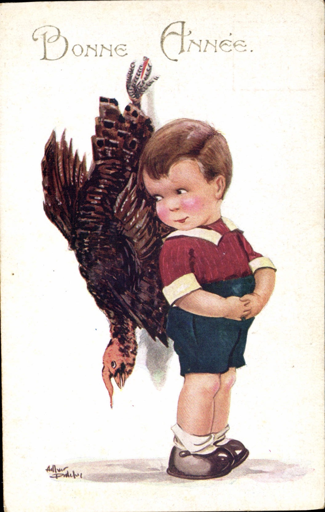 VINTAGE POSTCARD Fantasy Illustrator Child Turkey