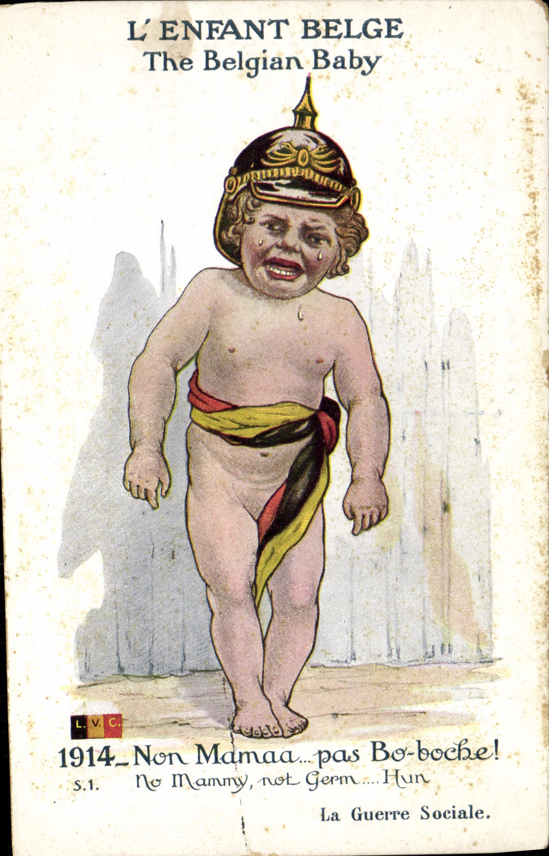 CPA Fantaisie Illustrateur Enfant L'enfant belge Militaria