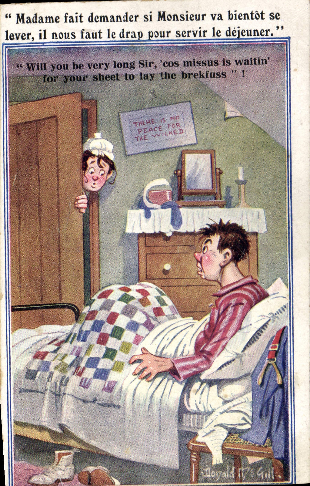 VINTAGE POSTCARD Fantaisie Illustrator Couples Donald Mc Gill