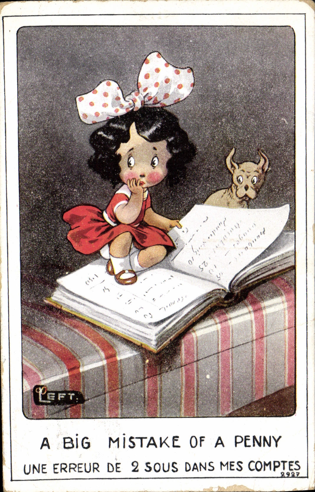 CPA Fantaisie Illustrateur Enfant A big mistake of a penny