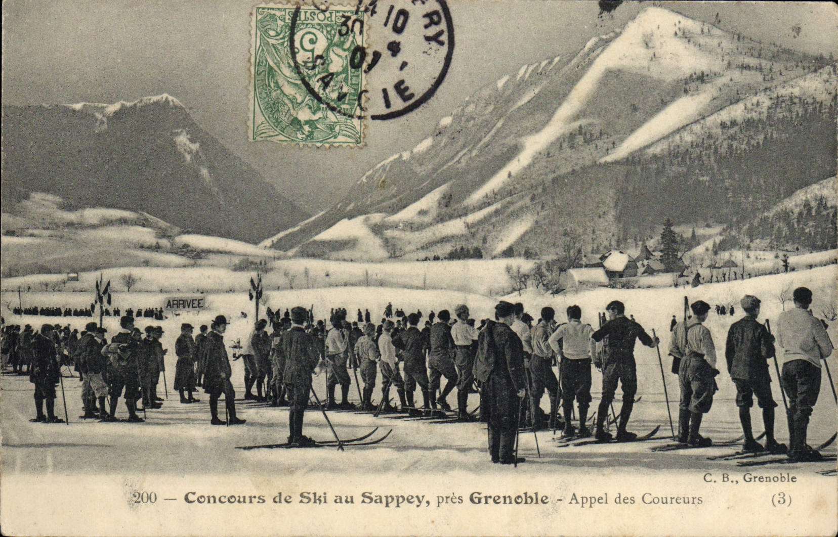CPA Sports d'hiver Ski Concours de si au Sappey pres Grenoble Appel des coureurs