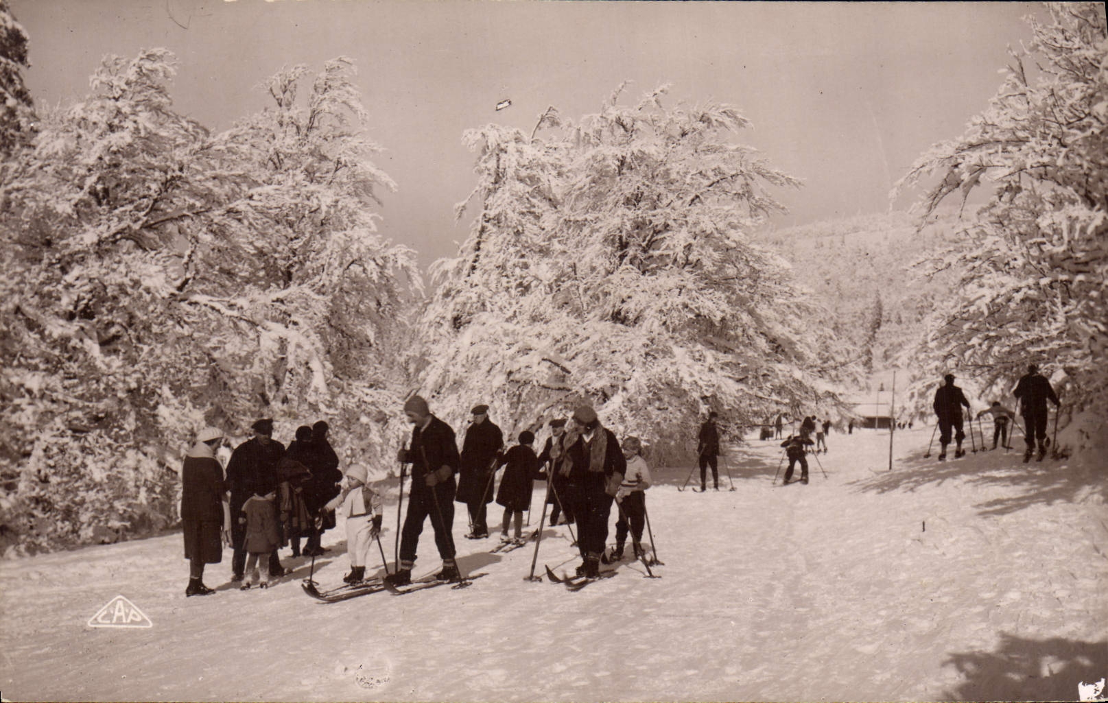 CPA Sports d'hiver Ski Hautes Vosges La Schlucht La piste des skieurs