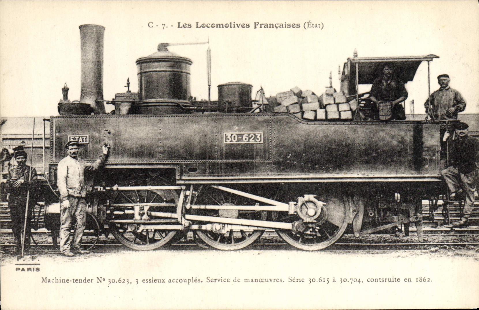 CPA Train Locomotive Machine Tender 30 623