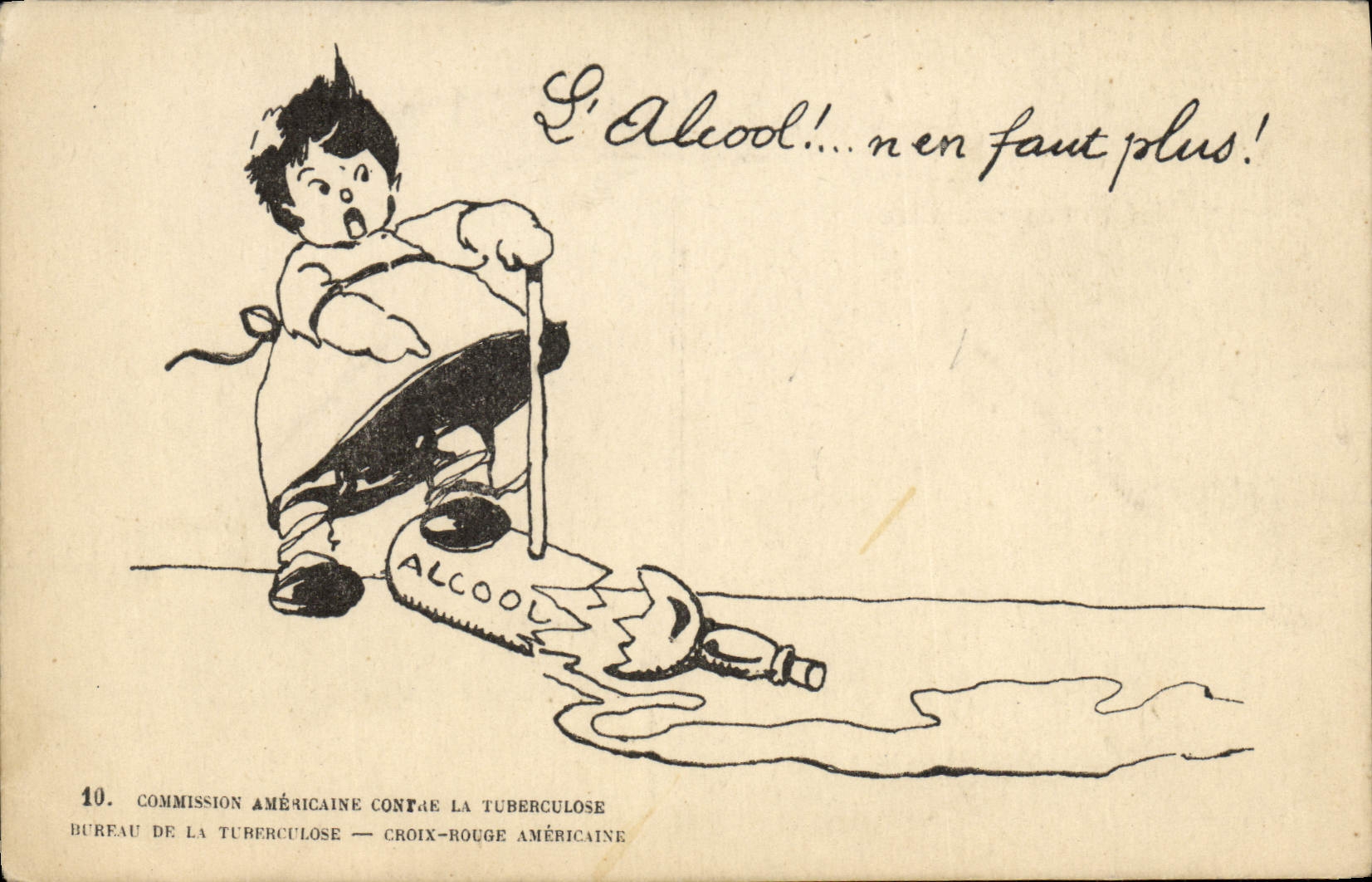 CPA Alcool Enfant Tuberculose