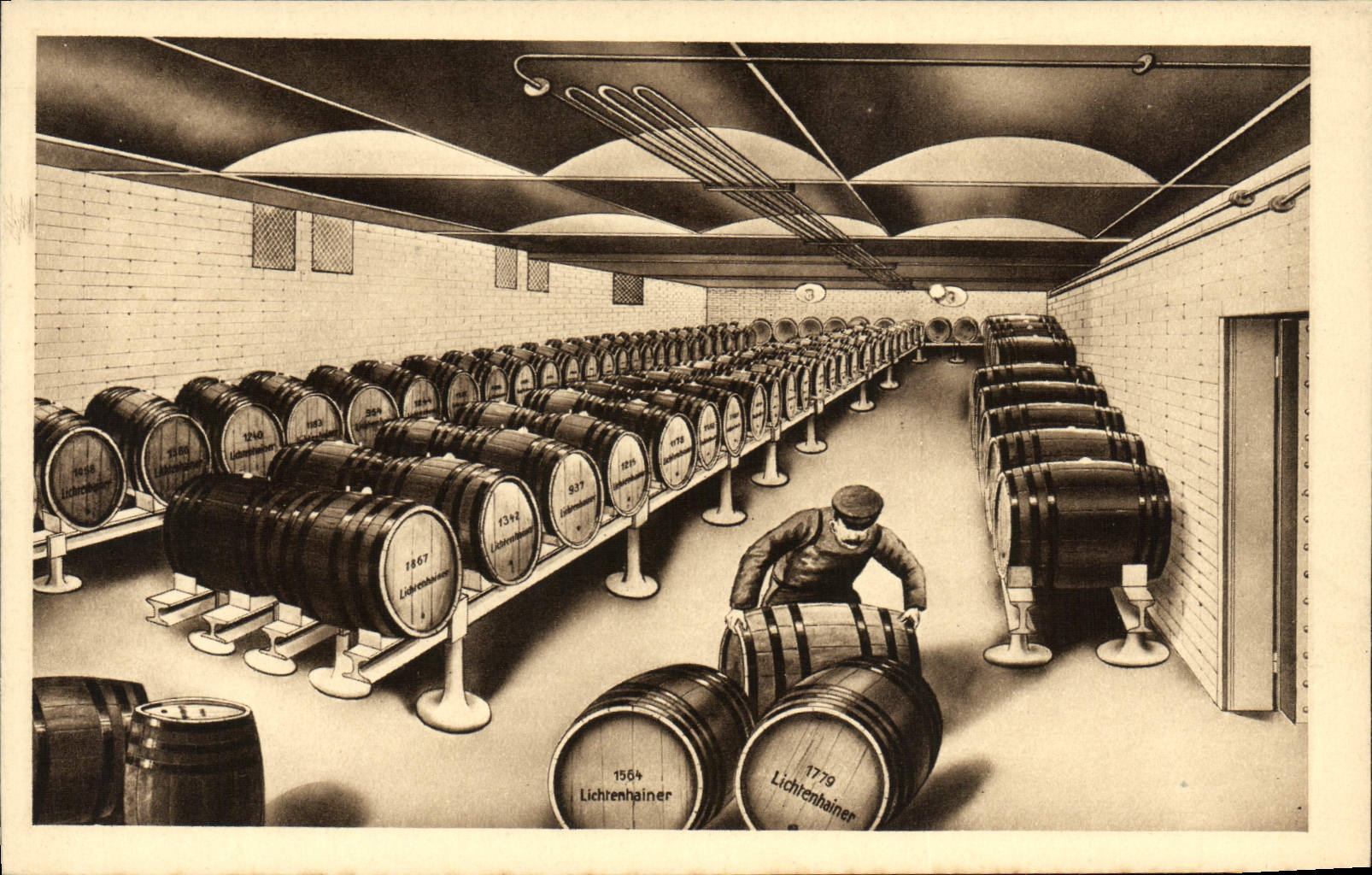 VINTAGE POSTCARD Leipzig Alcohol