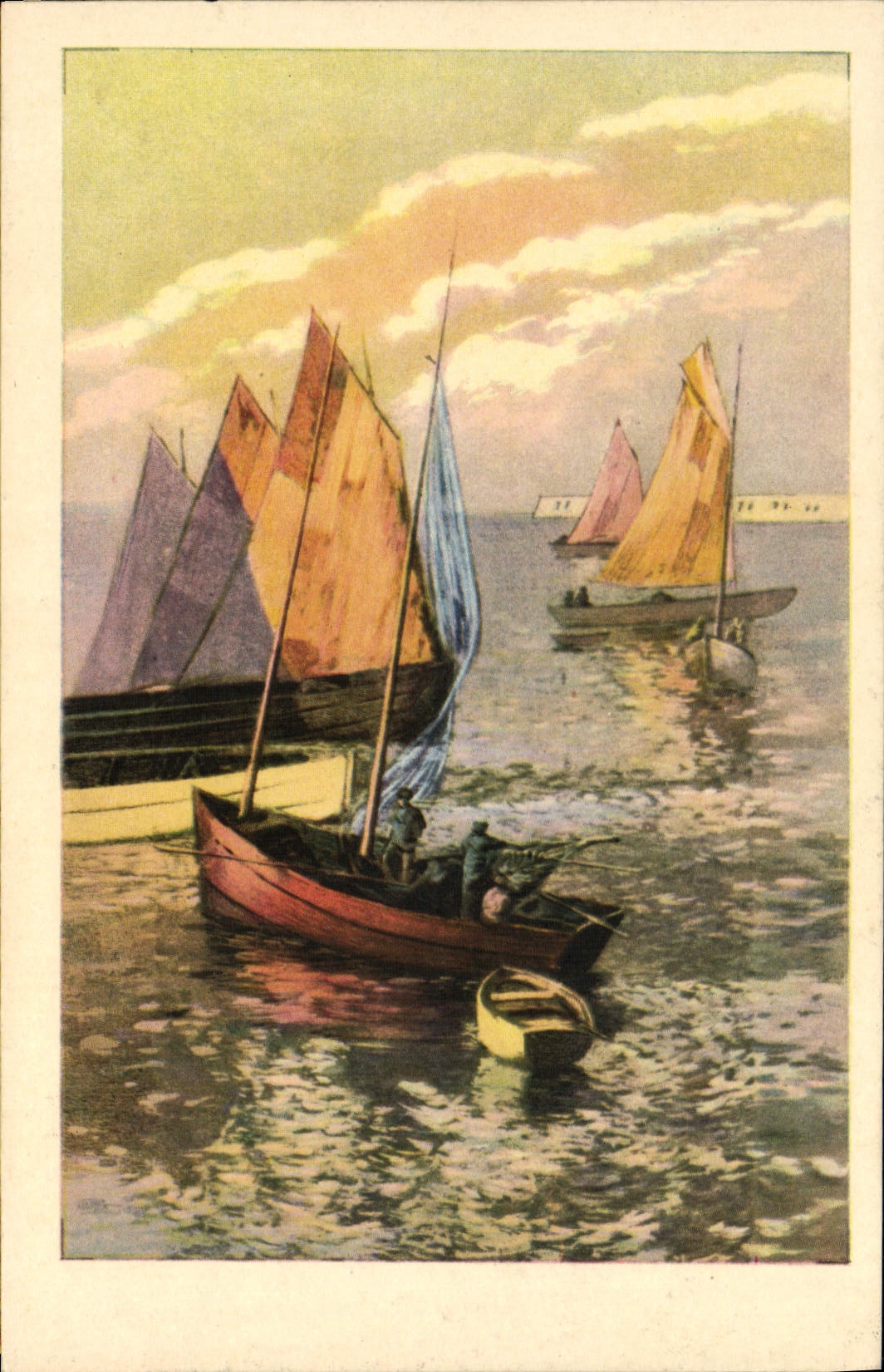 CPA Bateau Voilier Peche
