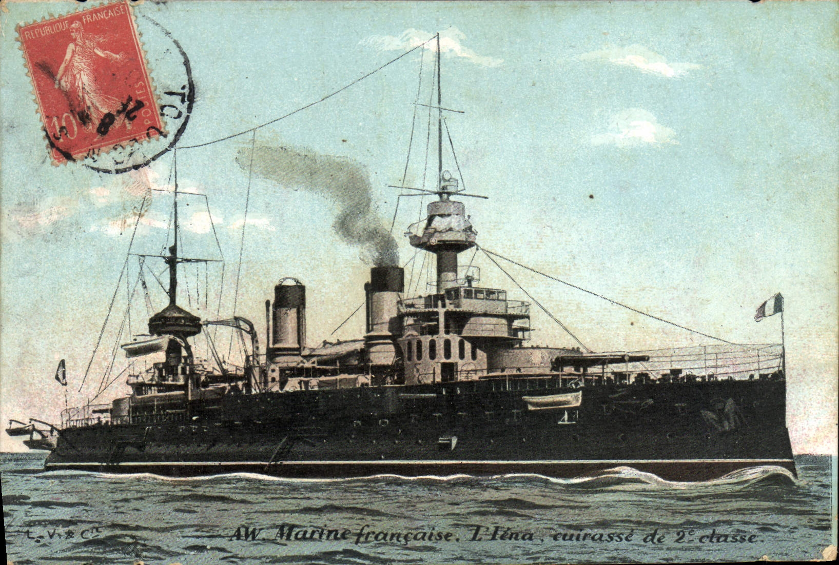 CPA Bateau Guerre Iena Cuirasse
