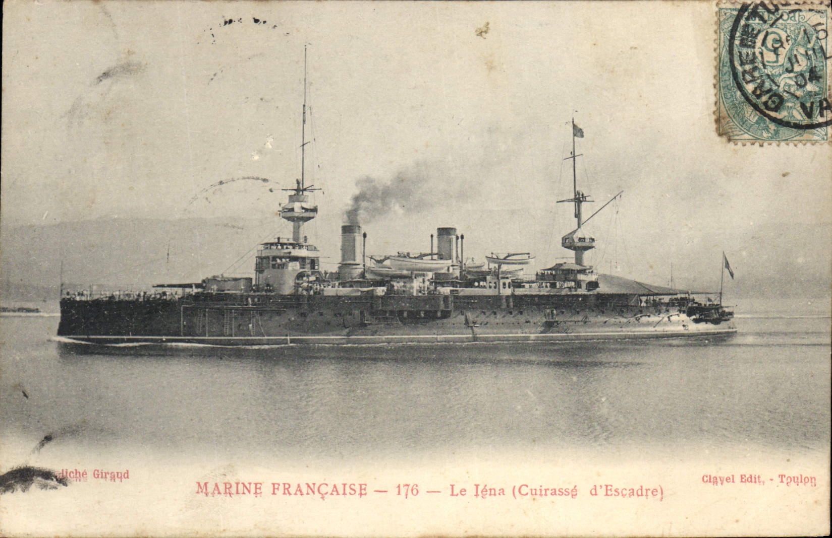CPA Bateau Guerre Le Iena Cuirasse d'escadre 