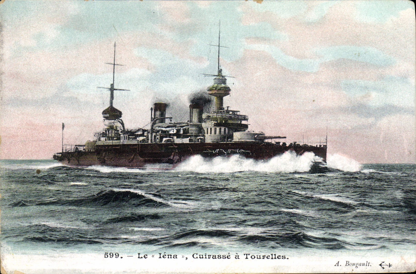CPA Bateau Guerre Iena Cuirasse a tourelles