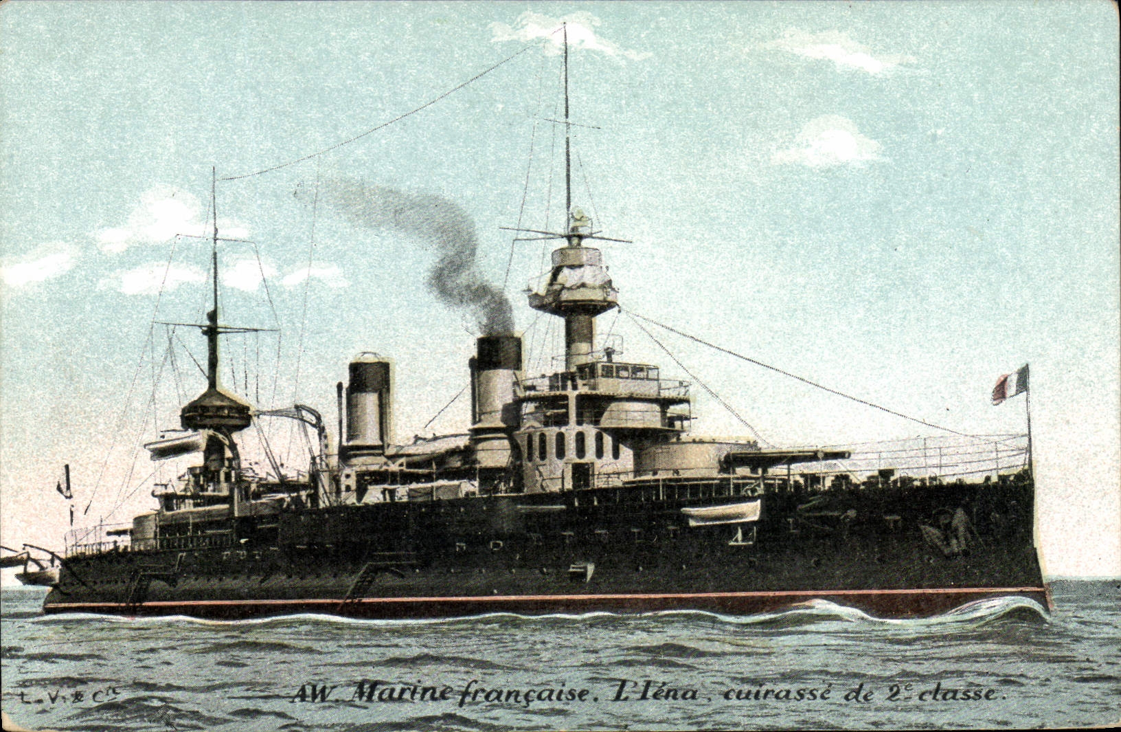 CPA Bateau Guerre Iena Cuirasse