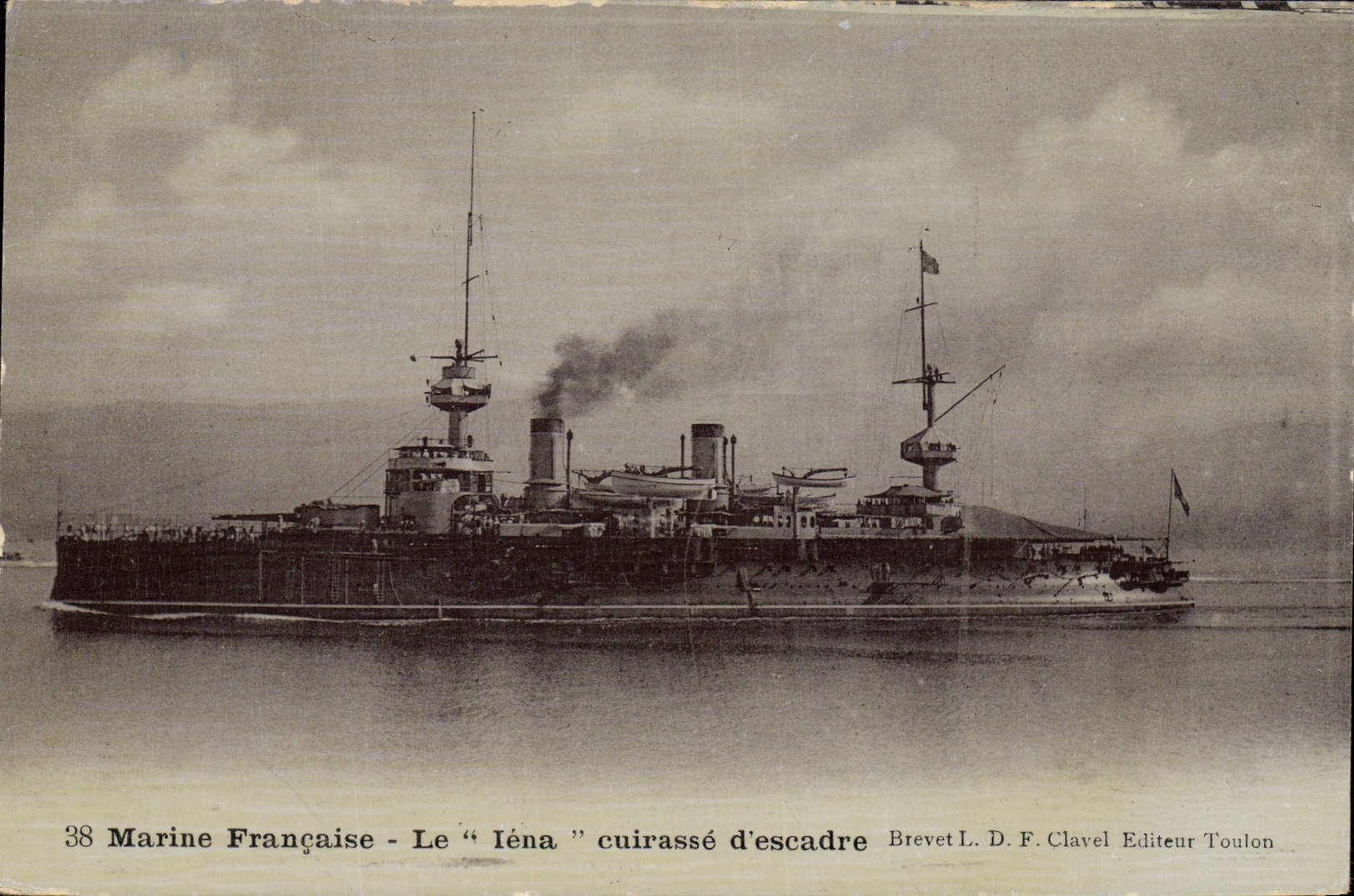 CPA Bateau Guerre Iena Cuirasse d'escadre 