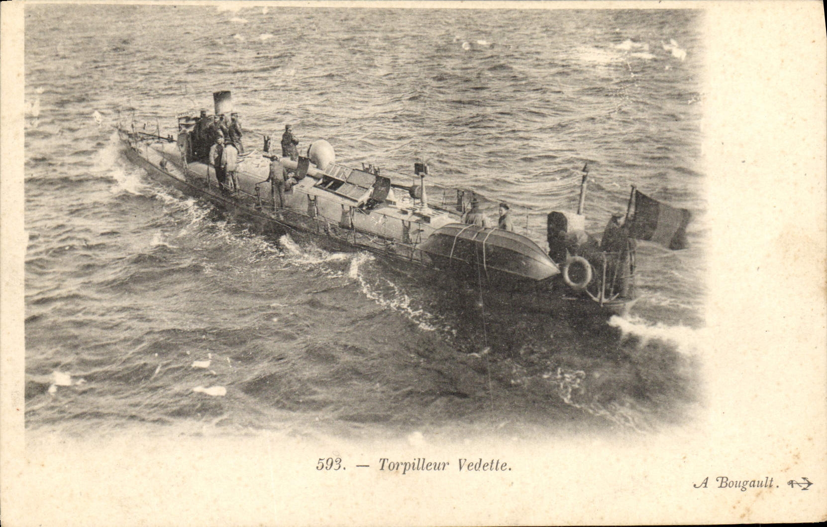 CPA Bateau Guerre Torpilleur vedette