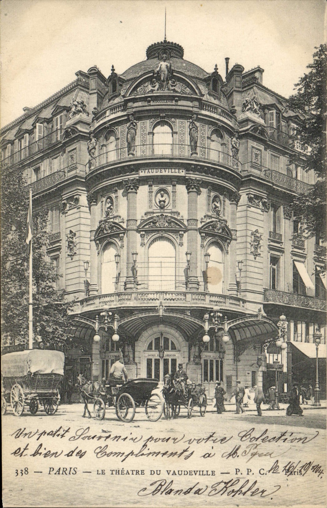 CPA Theatre du Vaudeville Paris 