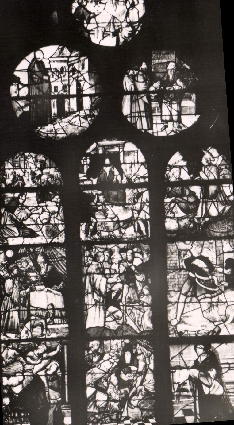 CPM Montfort L'Amaury Eglise Saint Pierre Saint Yves Vitrail