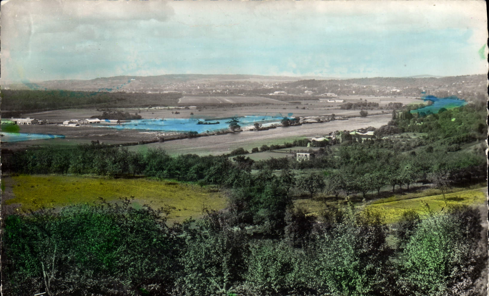 MODERN CARD Triel on the Seine View of the valley of the Seine
