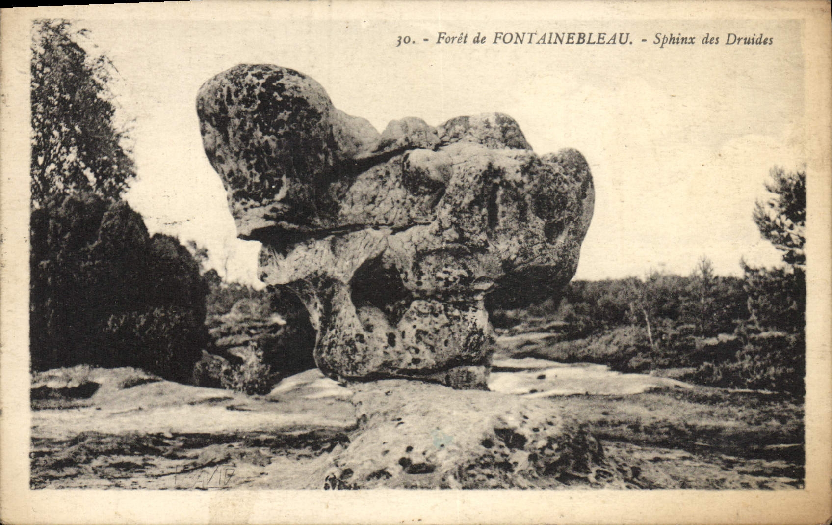 CPA Foret de Fontainebleau Sphinx des druides