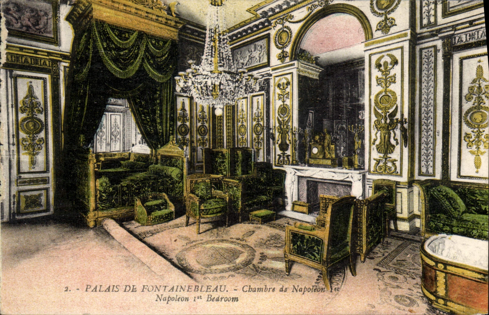 CPA Palais de Fontainebleau Chambre de Napoleon 1er