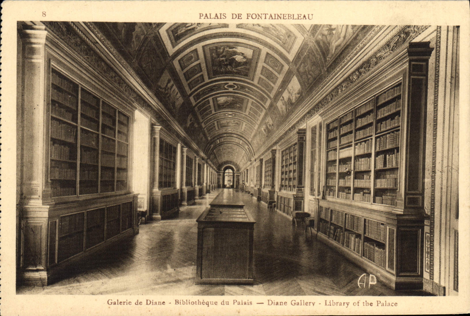 CPA Palais de Fontainebleau Galerie de Diane Bibliotheque du palais