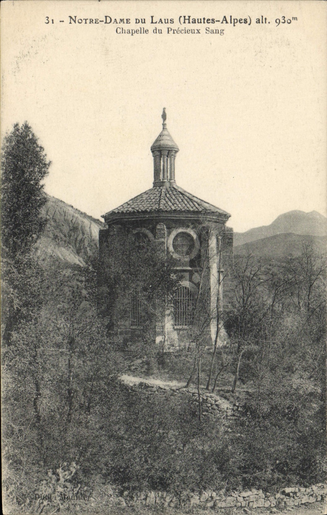 VINTAGE POSTCARD Notre Dame Of Laus Vault of invaluable blood