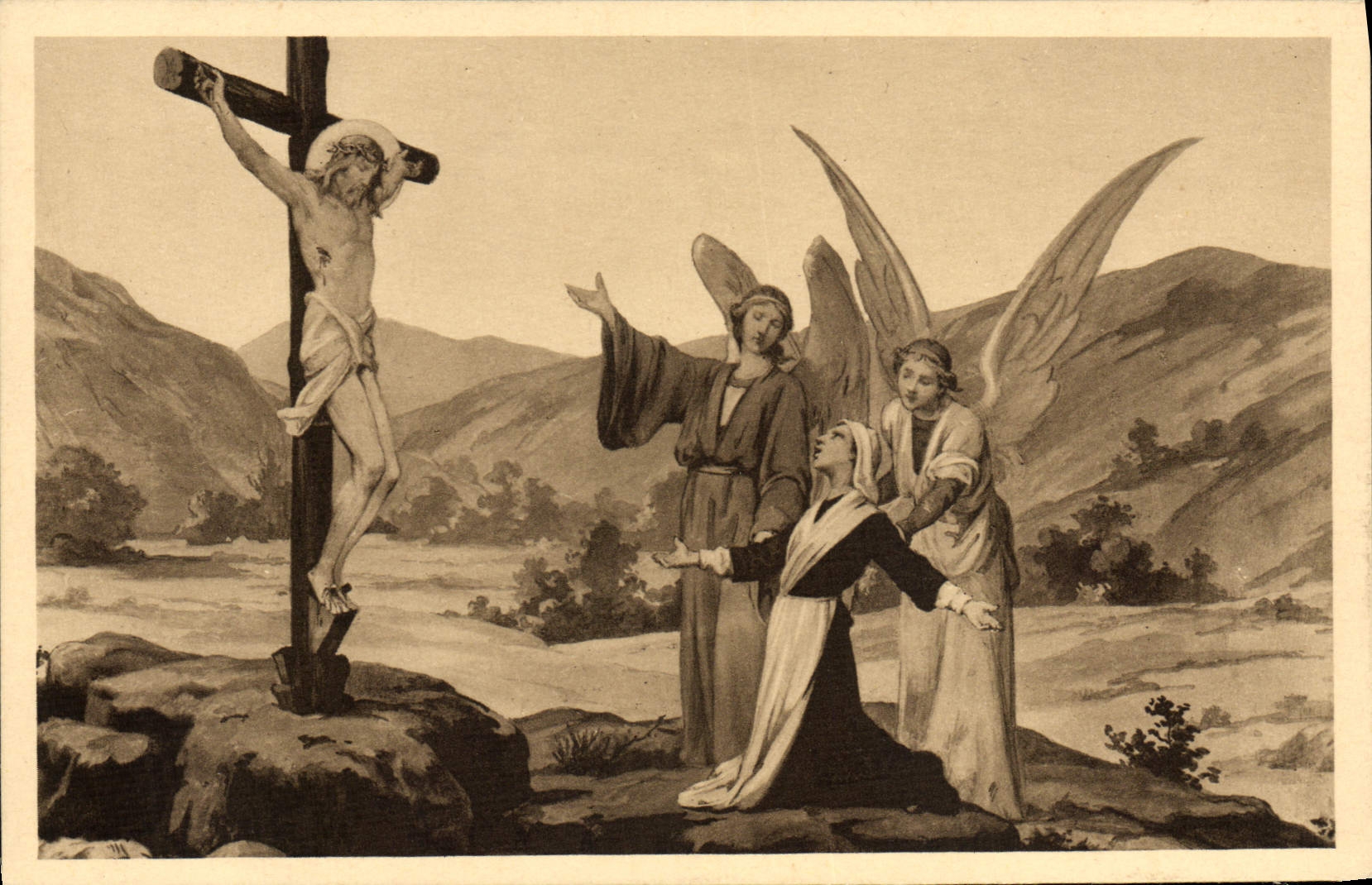 CPA Notre Dame Du Laus La venerable Benoite a la croix d'Avancon