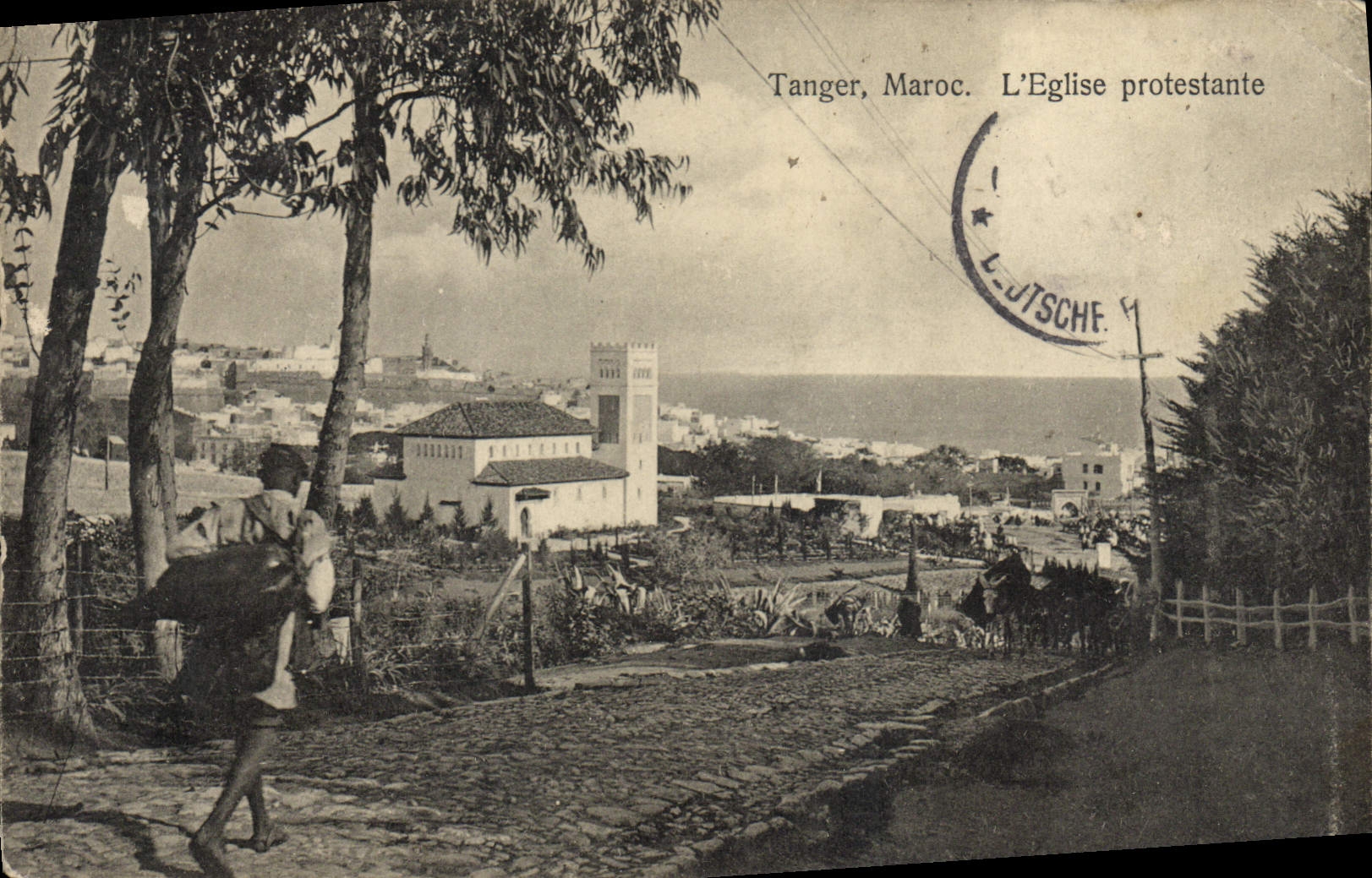 VINTAGE POSTCARD Tangier Morocco Protestant Church