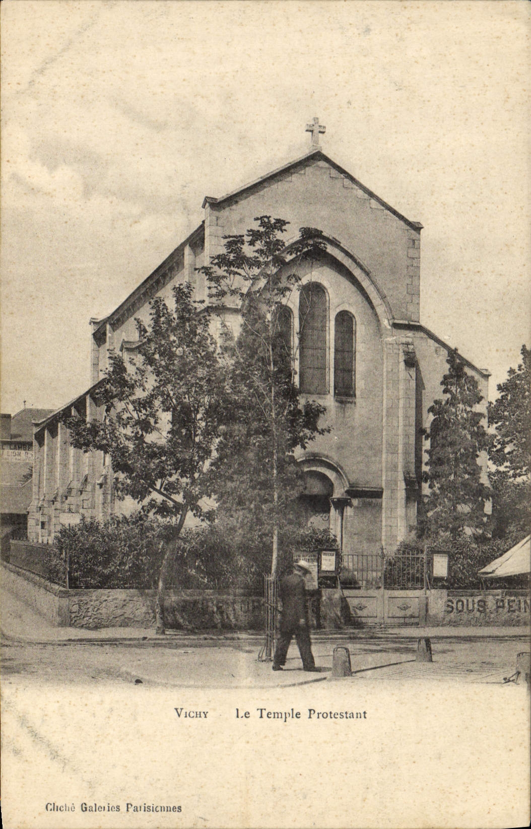 Templo Vichy de protesta de la POSTAL de la VENDIMIA