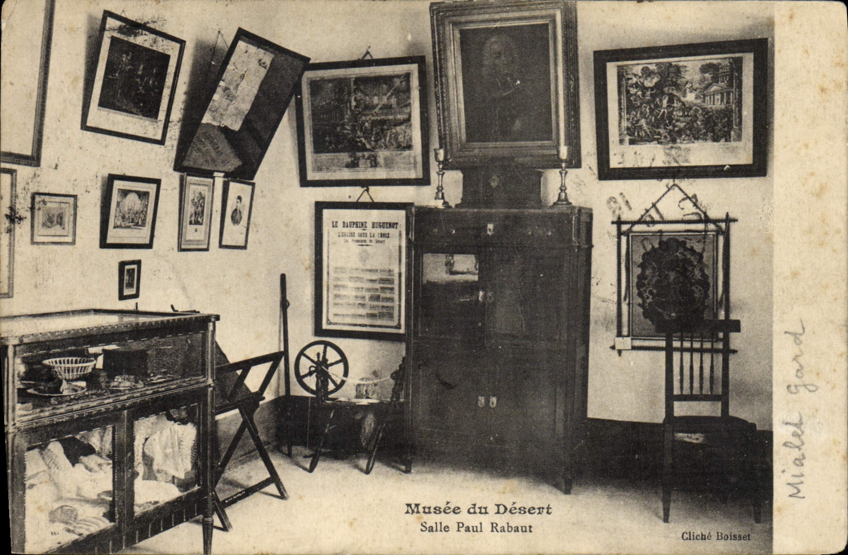 VINTAGE POSTCARD Museum of the desert Room Paul Rabaut Amilles