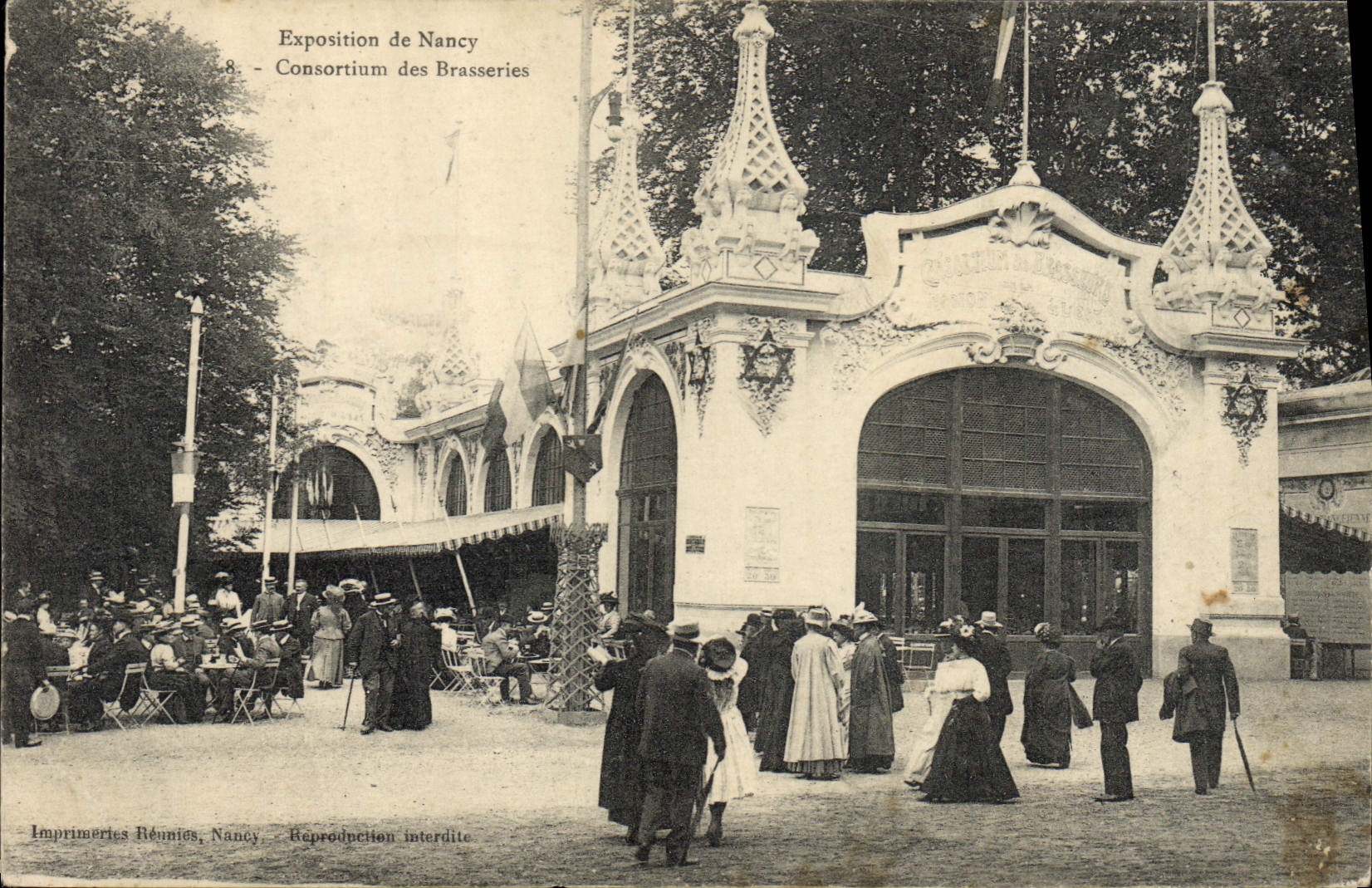 Feria de la cervecería de la cerveza de la POSTAL de la VENDIMIA del consorcio de Nancy de la etiqueta de las cervecerías