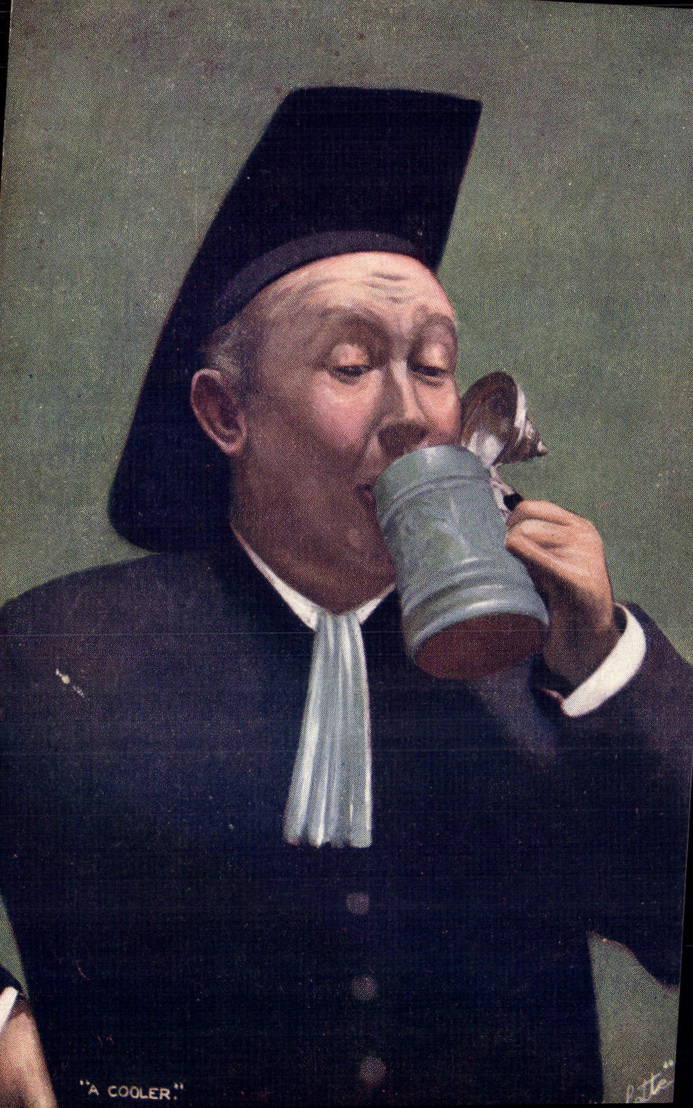 VINTAGE POSTCARD Biere Brewery has cooler Homme