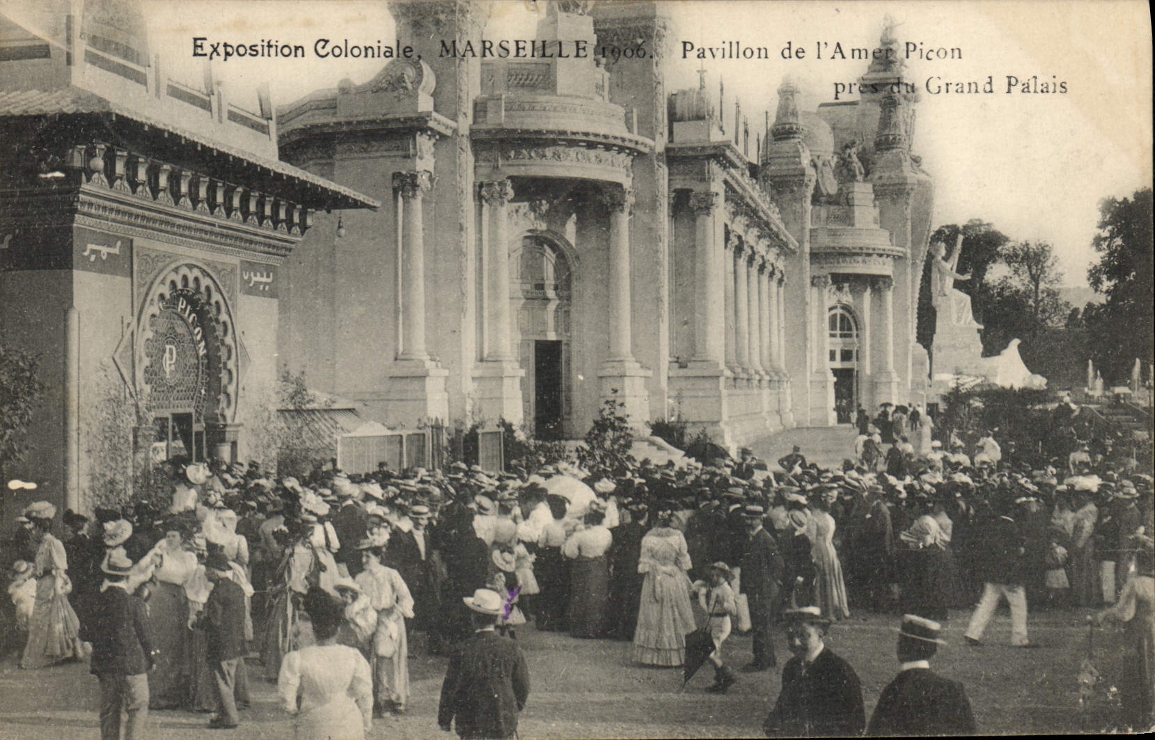 CPA Biere Brasserie Exposition coloniale Marseille Pavillon de l'Amer Picon