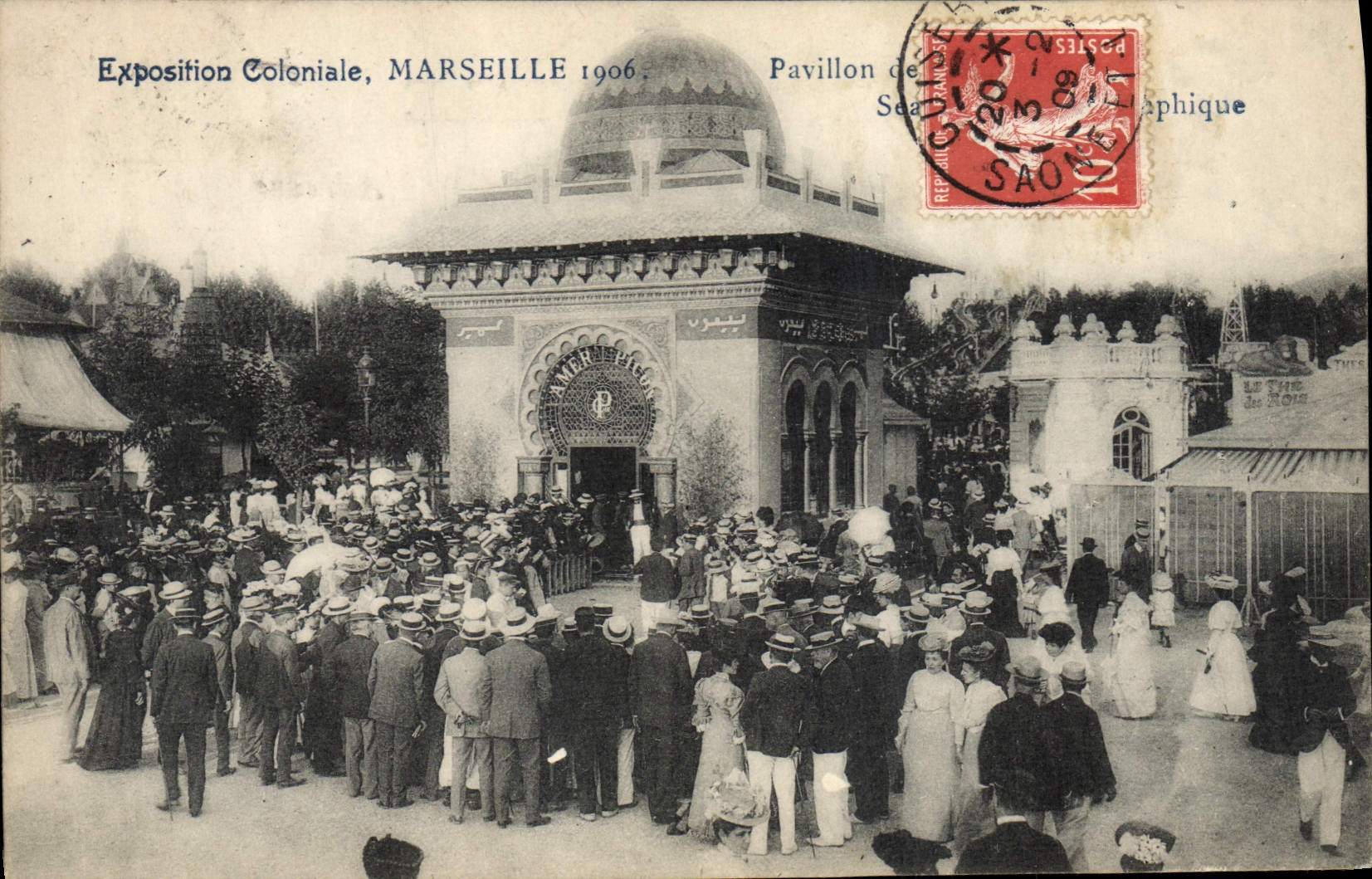 VINTAGE POSTCARD Beer Brewery Fair colonial Marseilles