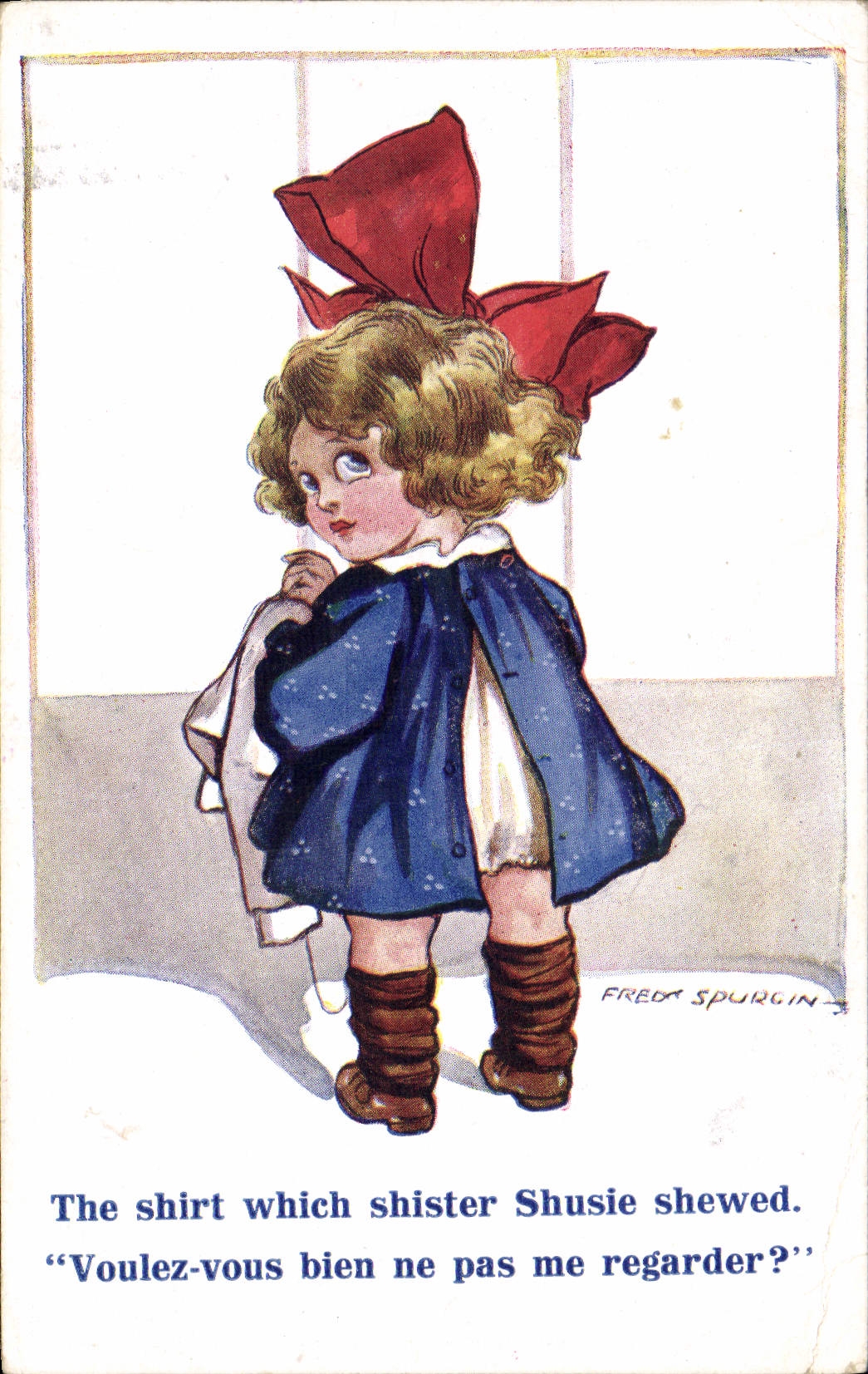 VINTAGE POSTCARD Illustrator Child Fred Spurgin
