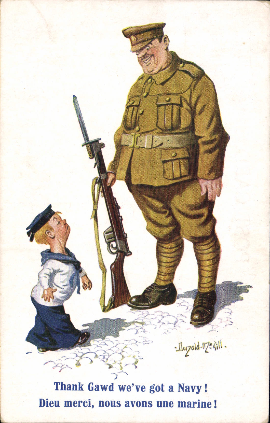 CPA Illustrateur Homme Soldat Militaria Donald McGill
