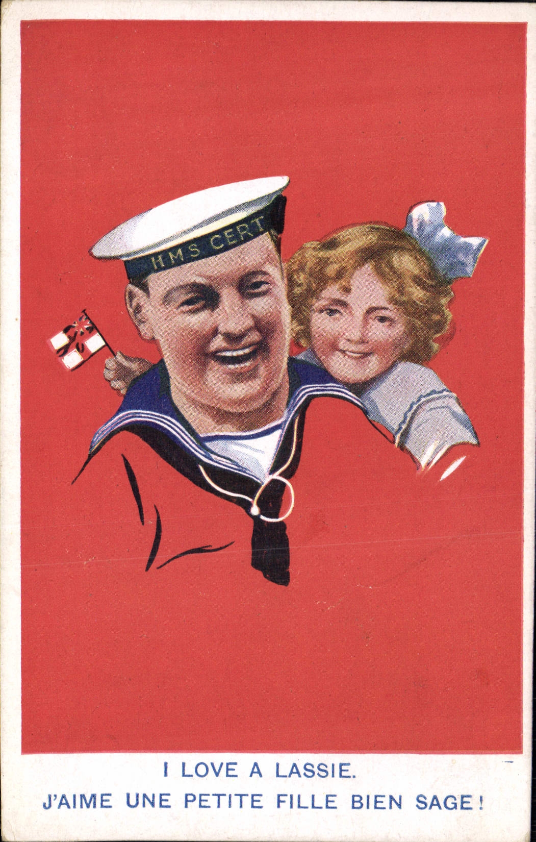 VINTAGE POSTCARD Illustrateur Marine Child I coils has lassy