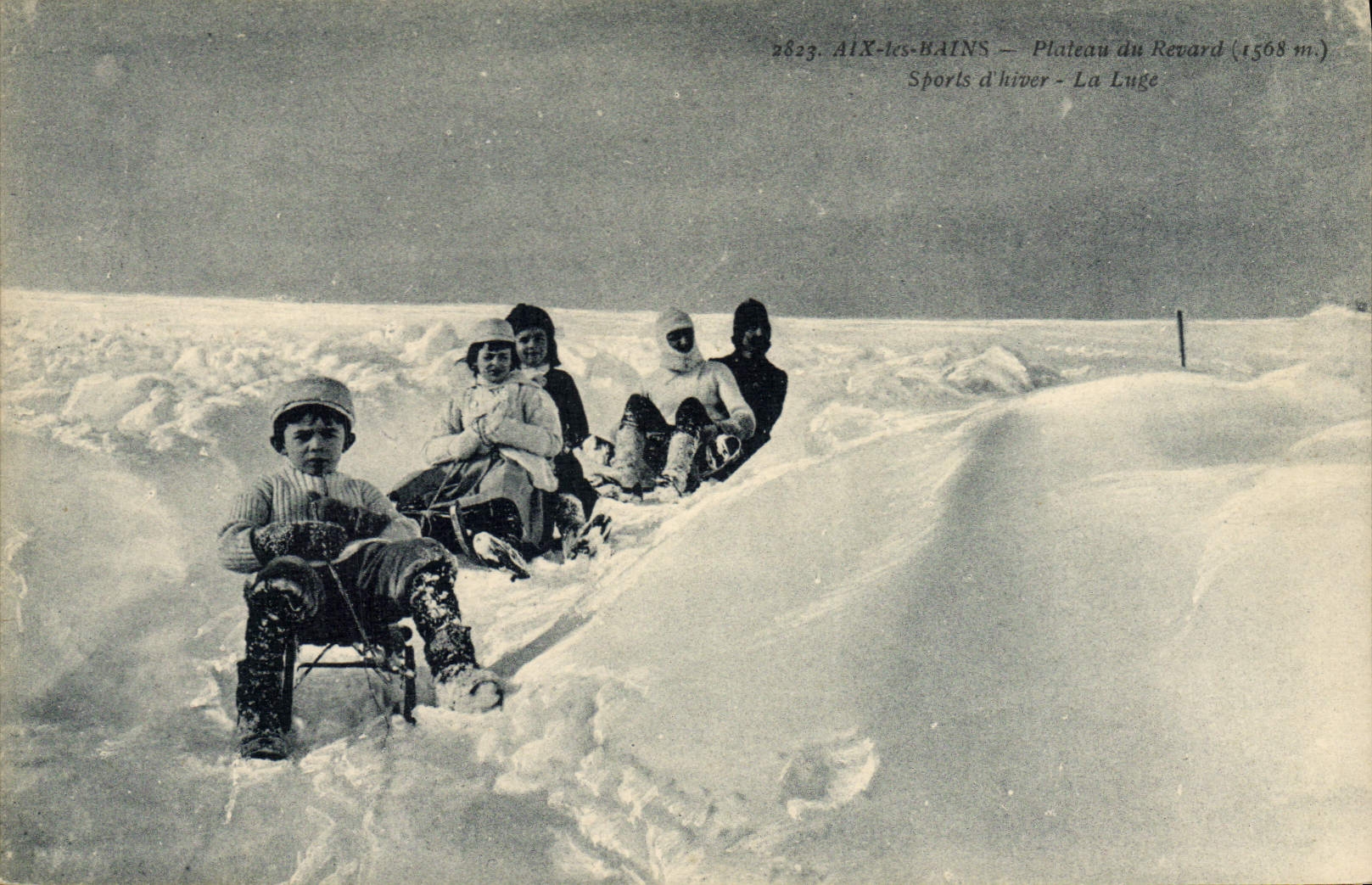 CPA Sports d'hiver Ski Aix les Bains Plateau du Revard La luge