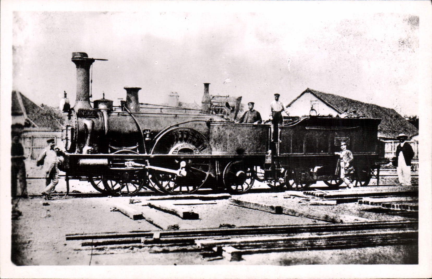 VINTAGE POSTCARD Train Engine 160 Huningue
