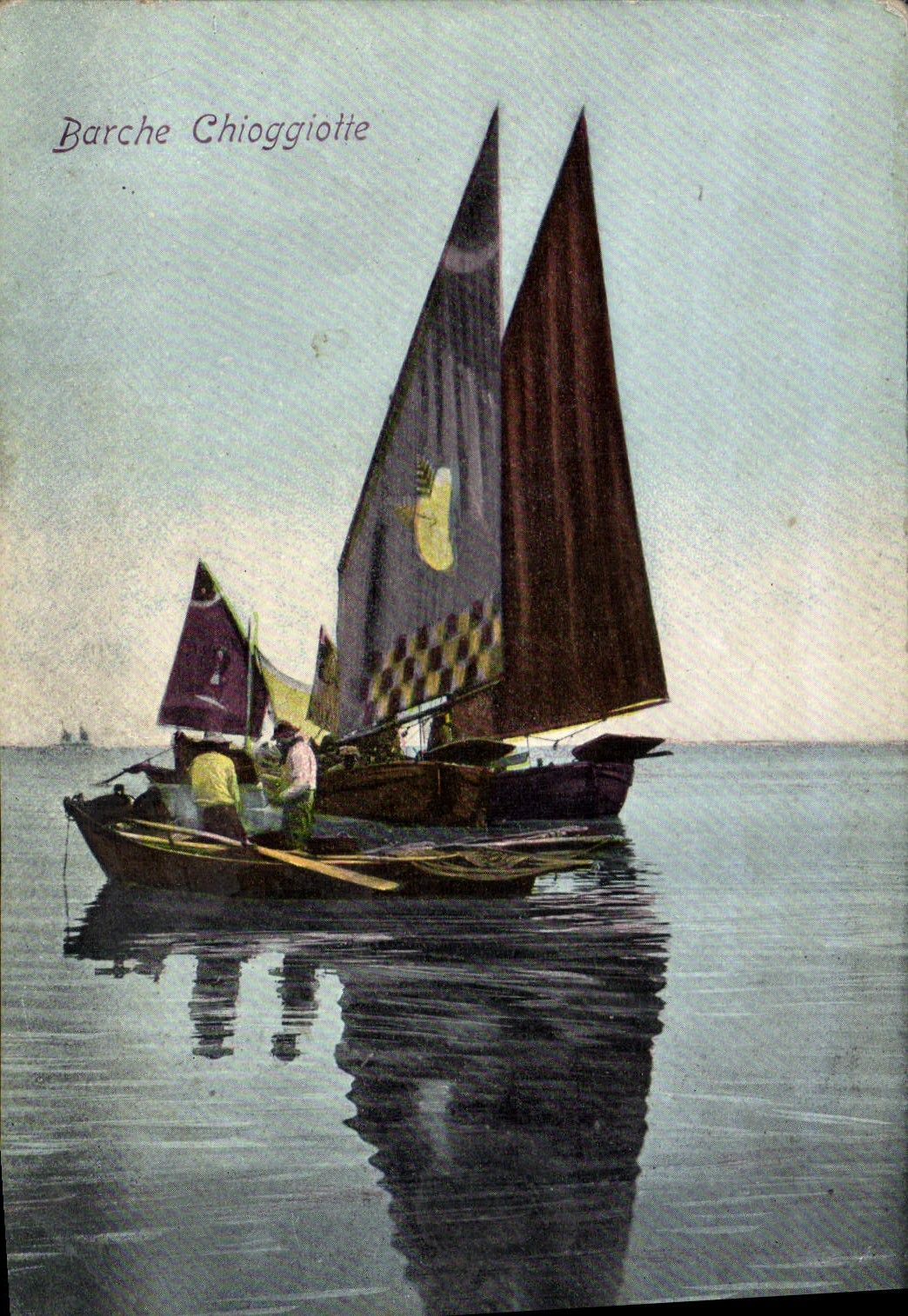 VINTAGE POSTCARD Sailing Boat Barche Chioggiotte