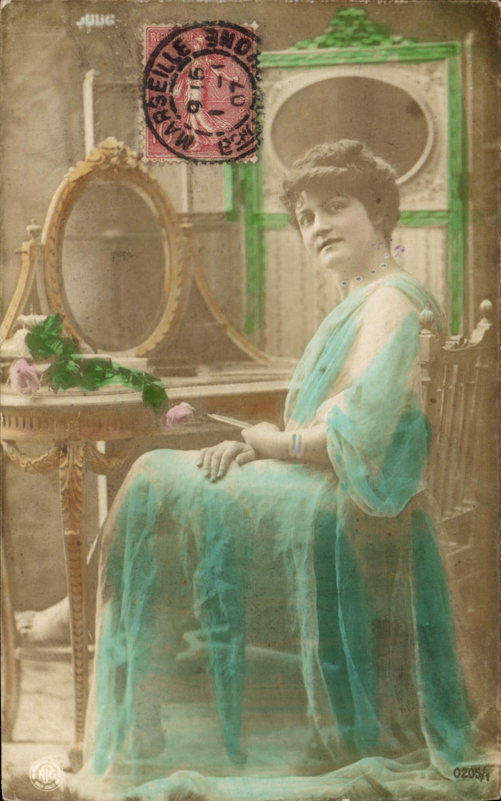 CPA Nu erotique Femme