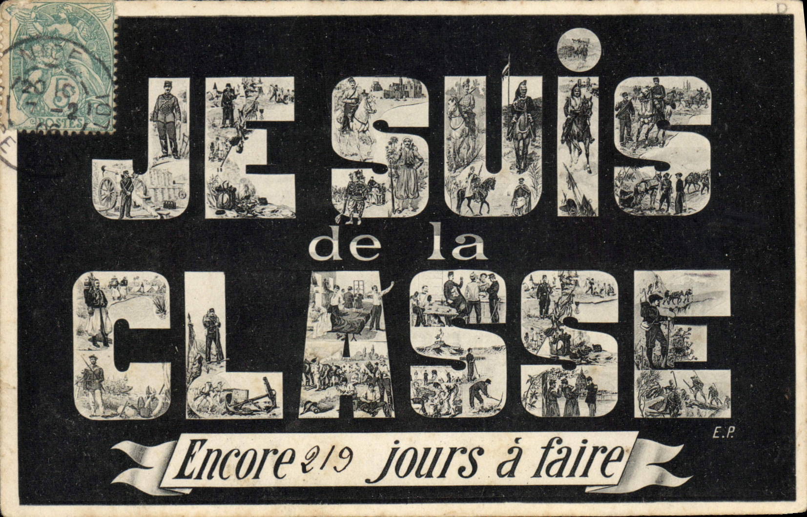 CPA Militaria Je suis de la classe 