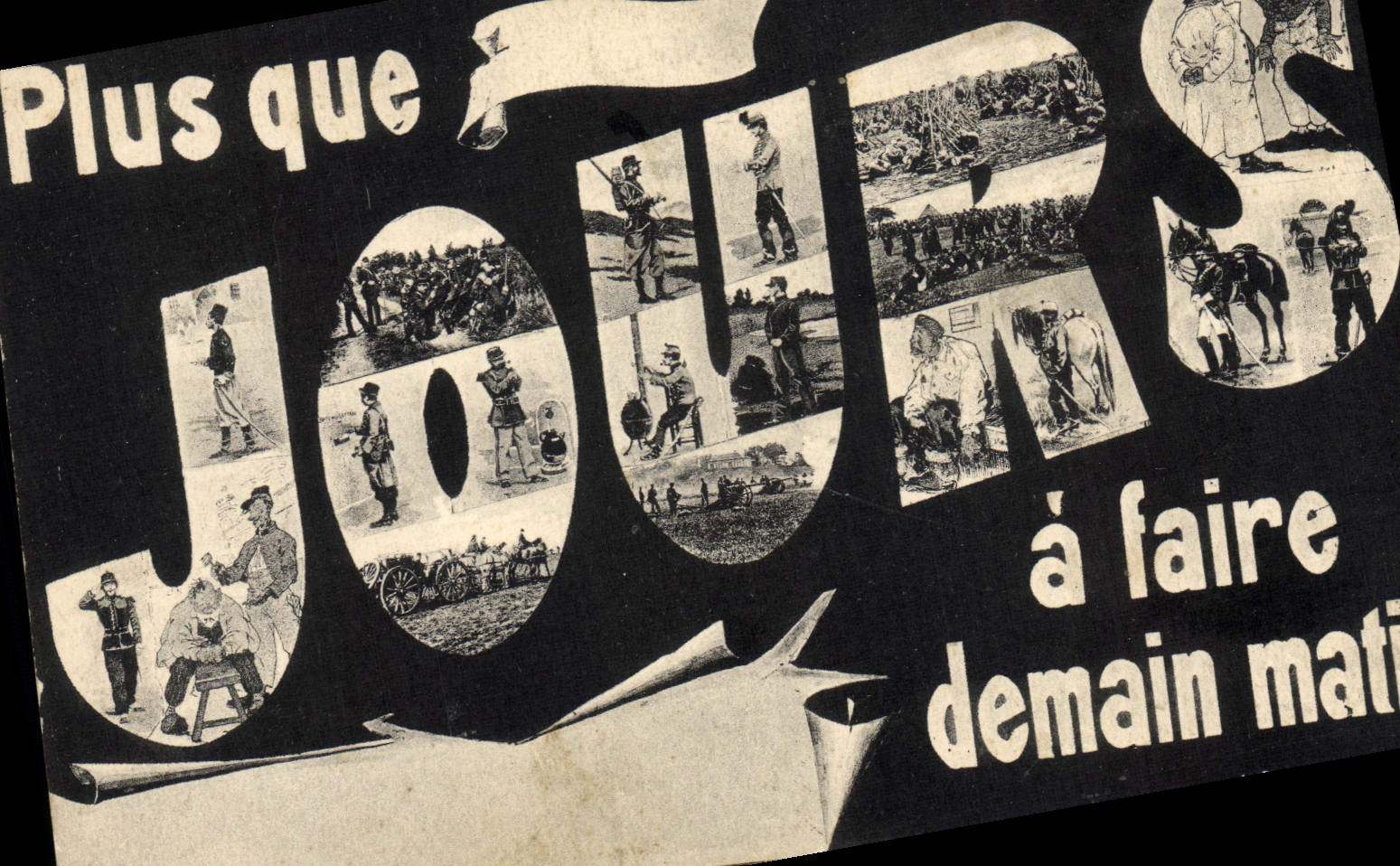 VINTAGE POSTCARD Militaria Jours has to make