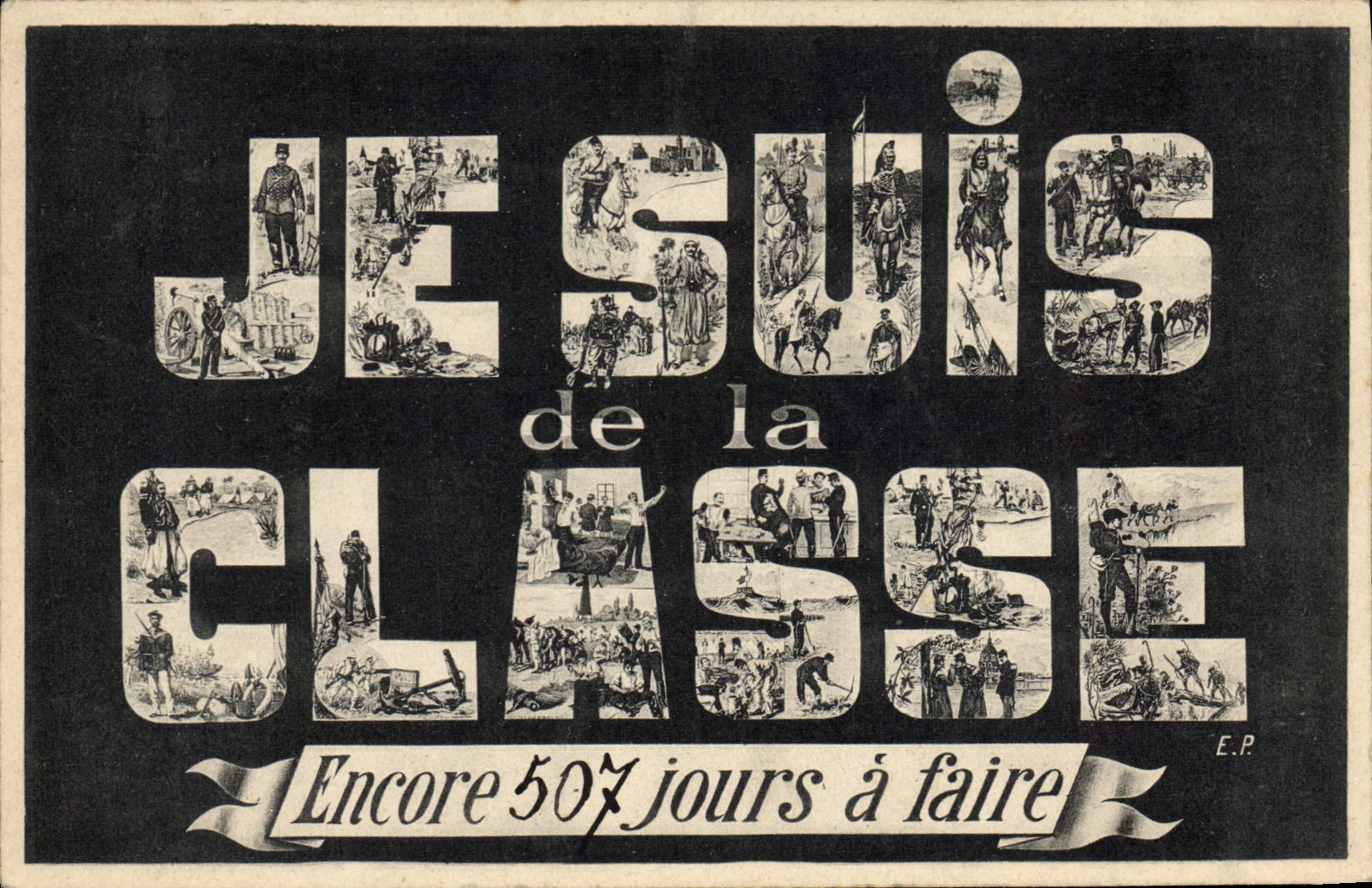 CPA Militaria Je suis de la classe