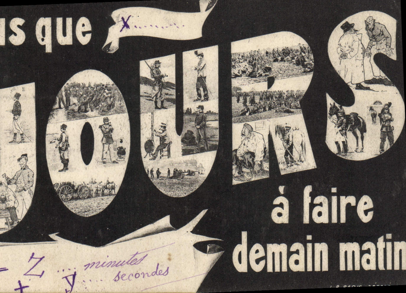 CPA Militaria Encore Jours a faire demain matin