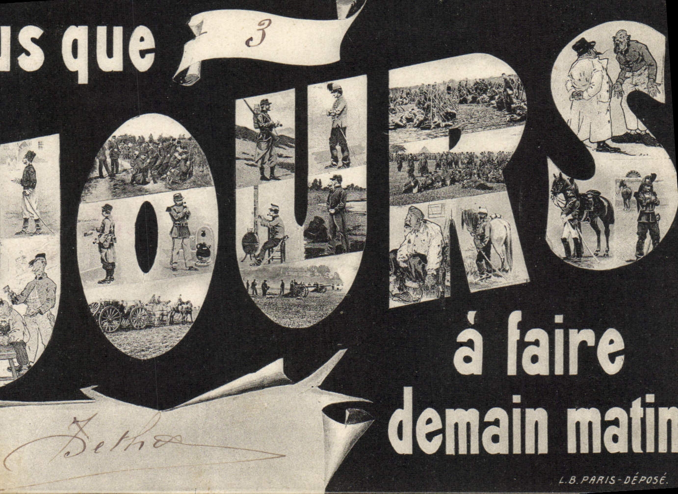 CPA Militaria Plus que Jours