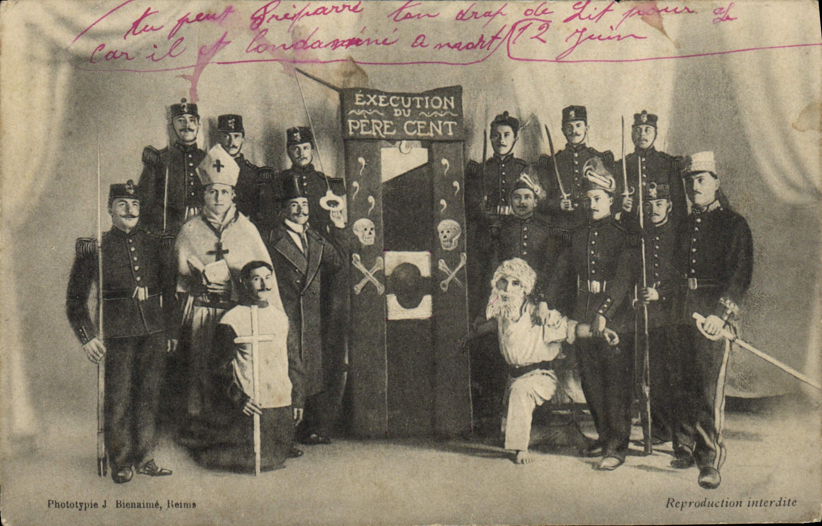 VINTAGE POSTCARD Militaria Execution of the Father Hundred